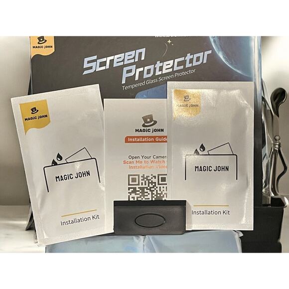 Magic John iPhone 15 Pro Max Privacy Glass Screen Protector (2 PACK)*EZ Install* - Picture 7 of 9